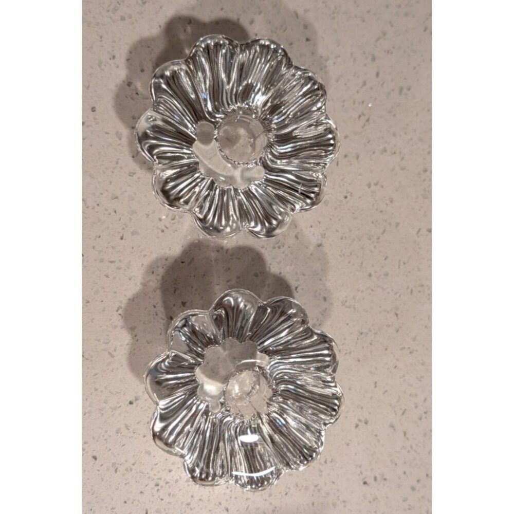 Orrefors Crystal Candle Holders Sven Palmqvist Vintage Stella Pattern - Picture 16 of 16